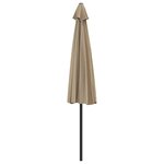 vidaXL Parasol de balcon avec mât en aluminium Taupe 300x155 cm Demi