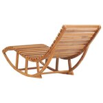 vidaXL Chaise longue à bascule Bois de teck solide