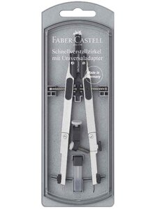 Compas à réglage rapide, argent / noir FABER-CASTELL