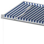 Vidaxl auvent rétractable automatique 500x300 cm bleu et blanc