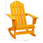 vidaXL Chaise à bascule de jardin Adirondack bois de sapin orange