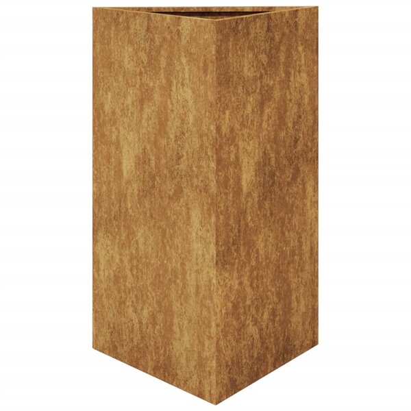 vidaXL Jardinière triangulaire 50x43x75 cm acier corten