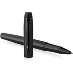 PARKER IM Monochrome Stylo Roller Noir Mat Recharge noire pointe fine Coffret cadeau