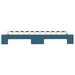 vidaXL Lit de jour avec lit gigogne bleu 90x200 cm velours