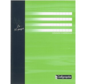 Cahier d'Essai piqué 17x22 48p séyès 56g couleur aléatoire CALLIGRAPHE