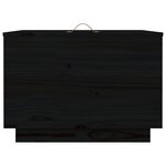 vidaXL Boîtes de rangement et couvercles 3 Pièces Noir Bois massif de pin