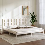 vidaXL Cadre de lit Blanc Bois de pin massif 200x200 cm