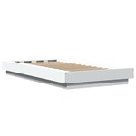 vidaXL Cadre de lit blanc 75x190 cm bois d'ingénierie