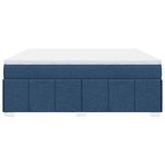 vidaXL Sommier à lattes de lit avec matelas Bleu 180x200 cm Tissu