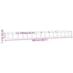vidaXL Lit surélevé de jardin Acier enduit de poudre Argenté