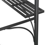 vidaXL Gazebo BBQ et étagères latérales anthracite 220x115x230cm acier