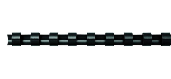 Pack 25 Baguettes à Relier Plastique 21 Anneaux A4 10 mm Noir FELLOWES