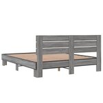 vidaXL Cadre de lit sonoma gris 160x200 cm bois d'ingénierie et métal