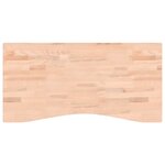 vidaXL Dessus de bureau 100x(45-50)x4 cm bois massif de hêtre