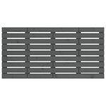 vidaXL Tête de lit murale Gris 126x3x63 cm Bois massif de pin
