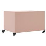 vidaXL Table basse rose 68x50x43 5 cm acier laminé à froid