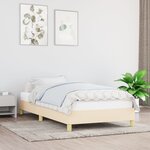 vidaXL Cadre de lit Crème 90 x 200 cm Tissu