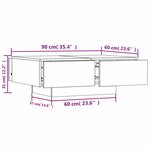 vidaXL Table basse chêne sonoma 90x60x31 cm bois d'ingénierie