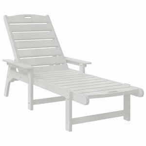 vidaXL Transat Blanc 195 5 x 53 x 98 5 cm HDPE