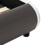 vidaXL Cadre de lit avec LED Anthracite Similicuir 90x200 cm