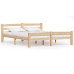 vidaXL Cadre de lit Bois de pin massif 160x200 cm