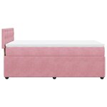 vidaXL Sommier à lattes de lit avec matelas Rose 100x200 cm Velours