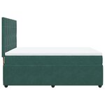 vidaXL Sommier à lattes de lit et matelas Vert foncé 160x200cm Velours