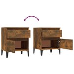 vidaXL Tables de chevet 2 Pièces Chêne fumé 40x35x50 cm