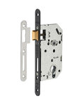 THIRARD - Serrure encastrable Unimax CE NF QC à cylindre pour porte d'entrée  axe50mm  bouts ronds  têtière noire