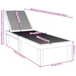 vidaXL Chaise longue réglable en hauteur à 4 positions polypropylène