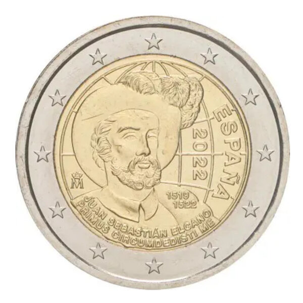 2 euros commémorative Espagne 2022 - Premier tour du monde.