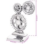 Serre-livres vidaXL 2 Pièces Argent 10x10x22 cm Aluminium Cog