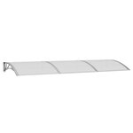 vidaXL Auvent de porte Gris 300x100 cm Polycarbonate