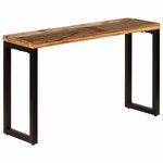 vidaXL Table console 120x35x76 cm Bois de récupération solide et acier