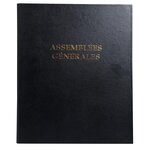 Reliure Registre 32x26cm 4 Anneaux Avec Recharge De 100 Feuillets - Assemblées Générales - Noir - Exacompta