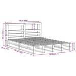 vidaXL Cadre de lit sans matelas cire marron 120x190cm bois pin massif