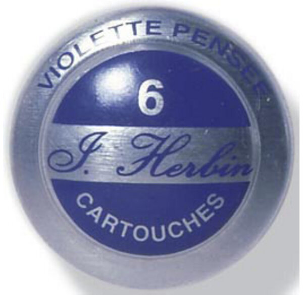 Boîte de 6 cartouches d'encre standard Violette pensée HERBIN