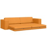vidaXL Canapé Lit 2-en-1 Jaune Foncé 245x150x60.5 cm Tissu