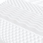 vidaXL Matelas en mousse 2 Pièces blanc 90x200 cm 7 zones dureté 20 ILD