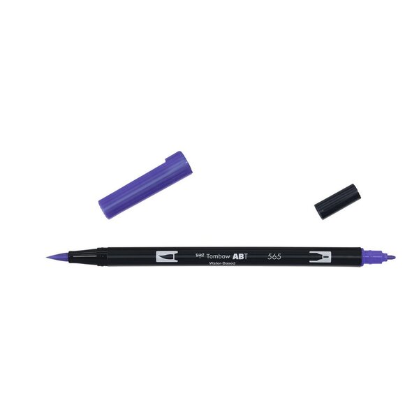 Feutre dessin double pointe abt dual brush pen 565 bleu profond x 6 tombow