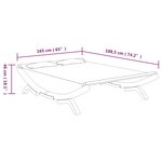 vidaXL Lit de repos extérieur 165x188 5x46 cm Bois courbé Anthracite