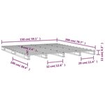 vidaXL Lit de palette marron miel 150x200 cm bois de pin massif