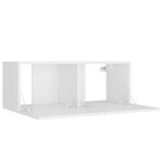 vidaXL Ensemble de meubles TV 4 Pièces Blanc Bois d'ingénierie