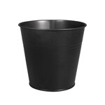 Pot en métal  13cm ø  noir  12cm  fond ø 9cm