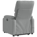vidaXL Fauteuil de massage inclinable Gris clair Tissu