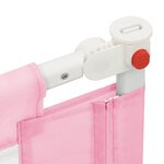 vidaXL Barrière de sécurité de lit d'enfant Rose 140x25 cm Tissu