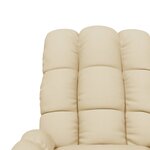 vidaXL Fauteuil inclinable Crème Tissu