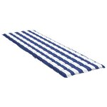 vidaXL Coussin de chaise longue rayures bleues/blanches tissu oxford