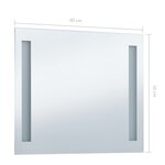 vidaXL Miroir mural à LED pour salle de bains 60x50 cm