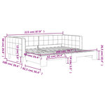 vidaXL Lit de jour avec lit gigogne gris clair 90x200 cm velours